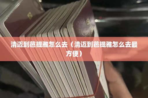 清迈到芭提雅怎么去（清迈到芭提雅怎么去最方便）  第1张