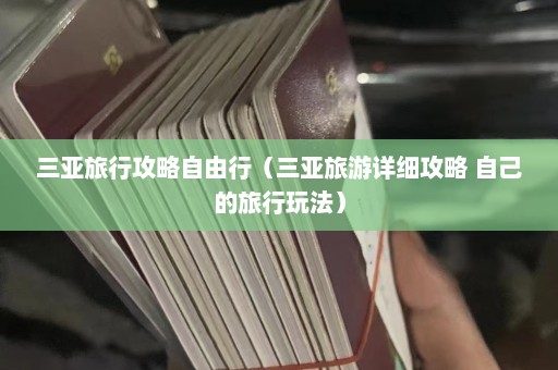 三亚旅行攻略自由行（三亚旅游详细攻略 自己的旅行玩法）  第1张